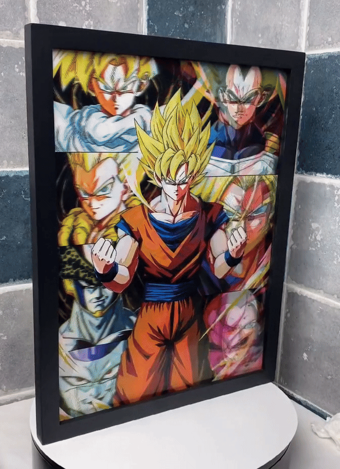 Cuadro Goku 3D
